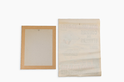 Deux affiches diff&eacute;rentes, 'Windhondenkoersen' (litho. Verstegen Fr&egrave;res) et 'Brouwerij &amp; Mouterij De Smet &amp; Verniers Gentbrugge', 20&egrave;me si&egrave;cle