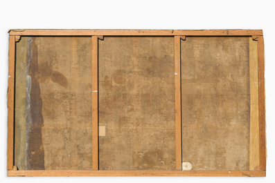 &Eacute;cole italienne: La troupe musicale, huile sur toile, 17&egrave;me si&egrave;cle