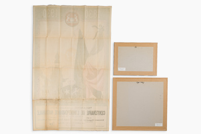 Trois affiches diff&eacute;rentes, e.a. l'Exposition universelle de 1913, Gand et Tirlemont, dat&eacute; 1913-1930