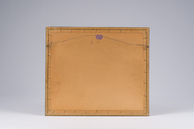 Eugeen Van Mieghem (1875-1930): Le dur labeur, fusain et pastel sur papier