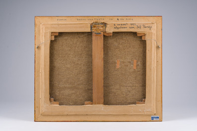 Henry Rul (1862-1942): 'De beek - Nederviersel / Le ruisseau - Nederviersel', olie op doek