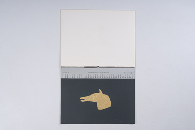 Calendrier Zanders 'Bijoux de Braque' pr&eacute;sentant douze mod&egrave;les de bijoux de Georges Braque (1883-1963), dat&eacute; 1979