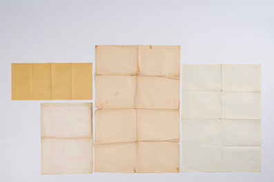 Sept affiches &eacute;lectorales du parti catholique, lith. J. Goyens, F. De Vos &amp; Cie, Frans Gils, Marci, etc., dat&eacute; 1936