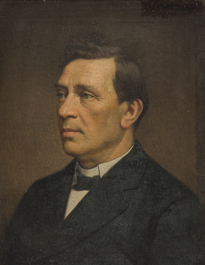 Frans De Wilde (1840-1918): Portrait d'un homme et d'une femme, huile sur toile, dat&eacute; 1873