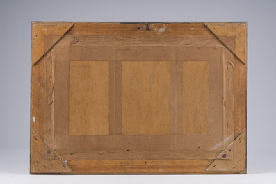 Eugeen Van Mieghem (1875-1930): 'Natiepaard', huile sur board