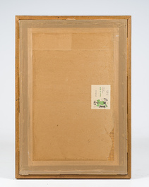 Prosper De Troyer (1880-1961): Nature morte au vase de fleurs, aquarelle sur papier