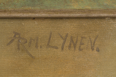 Armand Lynen (1849-1932): Flower still life, oil on canvas