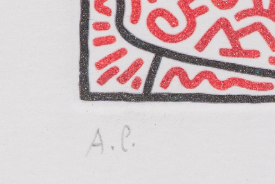 Keith Haring (1958-1990): 'Man and Medusa', s&eacute;rigraphie en couleurs, &eacute;d. A.P.