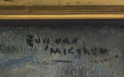 Eugeen Van Mieghem (1875-1930): 'Natiepaard', huile sur board