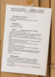 Georges Rogy (1897-1981) : Deux dames &agrave; l'heure du th&eacute;, huile sur toile