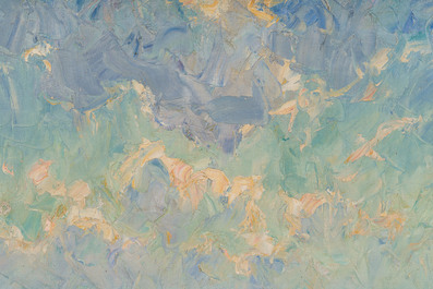 Henry Rul (1862-1942): 'De beek - Nederviersel / Le ruisseau - Nederviersel', olie op doek