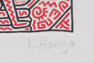 Keith Haring (1958-1990): 'Man and Medusa', s&eacute;rigraphie en couleurs, &eacute;d. A.P.