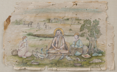 Miniature narrative persane et indienne moghole, encre, couleurs et dorure sur papier, 19&egrave;me/20&egrave;me si&egrave;cle