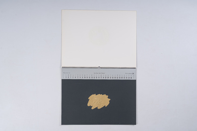 Calendrier Zanders 'Bijoux de Braque' pr&eacute;sentant douze mod&egrave;les de bijoux de Georges Braque (1883-1963), dat&eacute; 1979