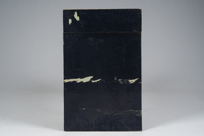 Ecole acad&eacute;mique: Etude de nu masculin, fusain sur papier coll&eacute; sur carton, 19&egrave;me si&egrave;cle