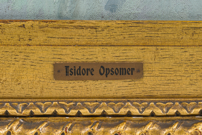 Isidore Opsomer (1878-1967): Le b&eacute;guinage de Lierre sous la neige, huile sur toile