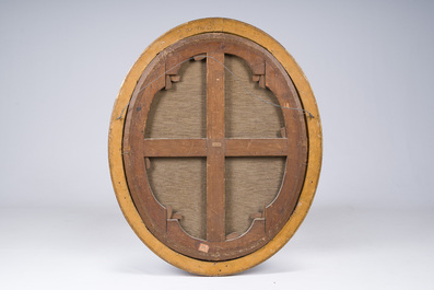 &Eacute;cole fran&ccedil;aise, suiveur de Jean-Fran&ccedil;ois Colson (1733-1803): 'Le repos', huile sur toile, 19&egrave;me si&egrave;cle