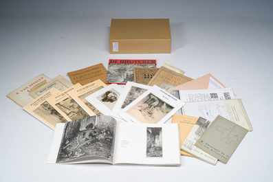 Grande collection de litt&eacute;rature et de documents d'archives relatifs &agrave; l'artiste gantois Jules De Bruycker, 20&egrave;me/21&egrave;me si&egrave;cle