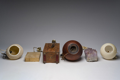 Collection int&eacute;ressante de six lampes diff&eacute;rentes, France, premier et deuxi&egrave;me troisi&egrave;me du 20&egrave;me si&egrave;cle