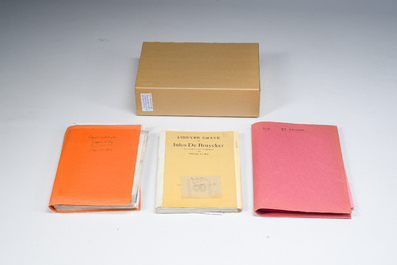 Grande collection de litt&eacute;rature et de documents d'archives relatifs &agrave; l'artiste gantois Jules De Bruycker, 20&egrave;me/21&egrave;me si&egrave;cle