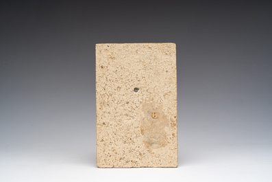 T&ecirc;te d'un jeune homme en pierre sculpt&eacute;, &eacute;poque romaine, probablement 2&egrave;me/5&egrave;me si&egrave;cle