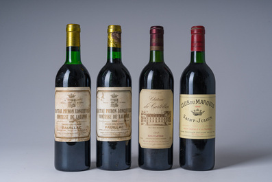 1980-1993 Ch&acirc;teauneuf-du Pape, Ch&acirc;teau du Cartillon, Ch&acirc;teau Le Barrail, Ch&acirc;teau Pichon Longueville, etc. 10 bouteilles