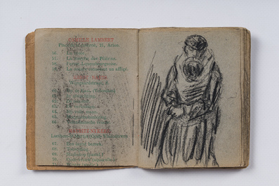 Eugeen Van Mieghem (1875-1930): A sketchbook with scenes of daily life in Antwerp, charcoal and pastel, dated 22 &amp; 23 August 1902