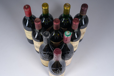 1980-1993 Ch&acirc;teauneuf-du Pape, Ch&acirc;teau du Cartillon, Ch&acirc;teau Le Barrail, Ch&acirc;teau Pichon Longueville, etc. 10 bouteilles