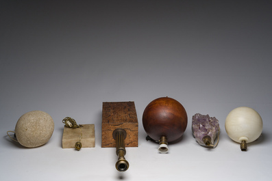 Collection int&eacute;ressante de six lampes diff&eacute;rentes, France, premier et deuxi&egrave;me troisi&egrave;me du 20&egrave;me si&egrave;cle