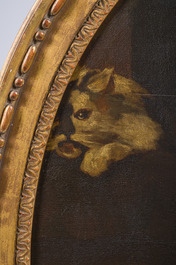 &Eacute;cole fran&ccedil;aise, suiveur de Jean-Fran&ccedil;ois Colson (1733-1803): 'Le repos', huile sur toile, 19&egrave;me si&egrave;cle