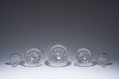 Collection vari&eacute;e de drageoirs et sali&egrave;res en verre et en cristal, 19&egrave;me/20&egrave;me si&egrave;cle
