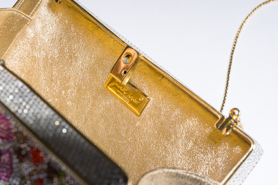 Judith Leiber (1921-2018): Pochette de soir&eacute;e orn&eacute;e de cristaux Swarovski &agrave; d&eacute;cor d'&eacute;l&eacute;phants, vers 2000