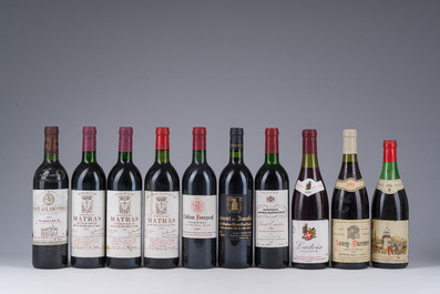 1952-1993 Ch&acirc;teau Ausone, Ch&acirc;teau Margaux, Ch&acirc;teau Matras, etc., 20 bouteilles