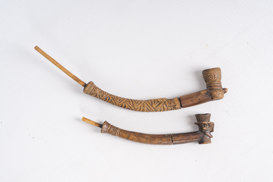 Collection vari&eacute;e de couteaux, pipes et fl&egrave;ches, Kuba, Congo, principalement milieu du 20&egrave;me si&egrave;cle