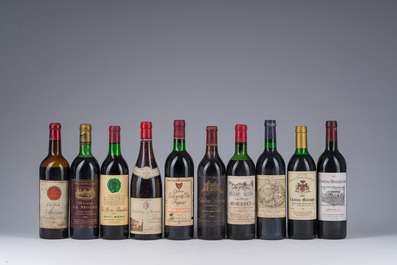 1952-1993 Ch&acirc;teau Ausone, Ch&acirc;teau Margaux, Ch&acirc;teau Matras, etc., 20 bouteilles
