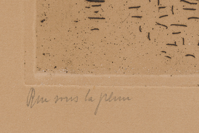 Anne Pierre De Kat (1881-1968) : Quatre vues diverses, trois eaux-fortes et une lithographie, dat&eacute; 1911-1934