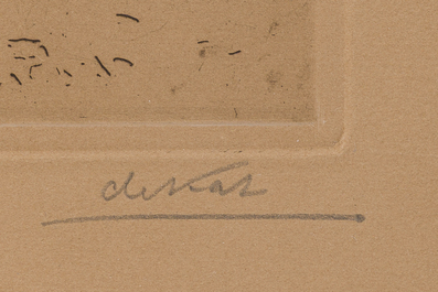 Anne Pierre De Kat (1881-1968) : Quatre vues diverses, trois eaux-fortes et une lithographie, dat&eacute; 1911-1934