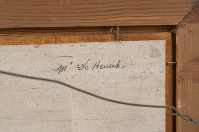 L&eacute;on Frederic (1856-1940): 'Dunes &agrave; Heyst sur Mer', huile sur board