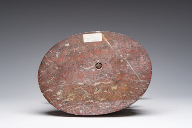 Claude Michel (Clodion, 1738-1814, apr&egrave;s): Le triomphe de Bacchus, bronze patin&eacute; sur socle en marbre, marque de fonderie 'Cresson &Eacute;diteur', 19&egrave;me s.