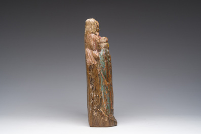 Groupe en bois sculpt&eacute; et polychrome repr&eacute;sentant la circoncision de J&eacute;sus, 19&egrave;me si&egrave;cle
