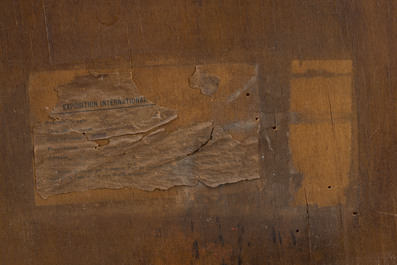 Albert Fran&ccedil;ois Mathys (1885-1956): L'heure du th&eacute;, oil on board, dated 1916