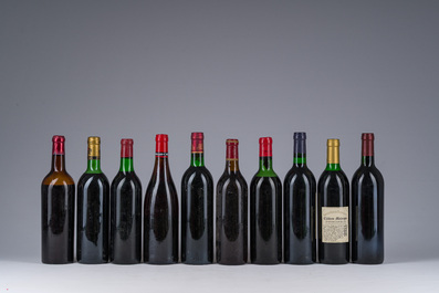 1952-1993 Ch&acirc;teau Ausone, Ch&acirc;teau Margaux, Ch&acirc;teau Matras, etc., 20 bouteilles