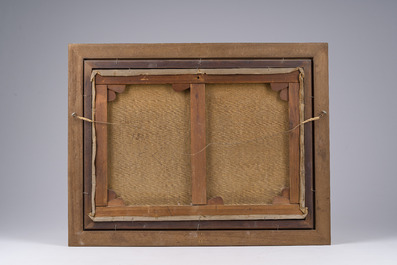 Emile Claus (1849-1924 of op de wijze van): Langs de boorden van het graanveld, olie op doek, gedateerd 1896-99