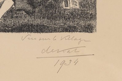 Anne Pierre De Kat (1881-1968) : Quatre vues diverses, trois eaux-fortes et une lithographie, dat&eacute; 1911-1934