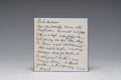 Karel Appel (1921-2006): Sans titre, crayon sur papier avec une lettre au dos, vers 1963