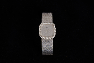 Montre bracelet Piaget en or blanc 18 carats avec diamants, 20&egrave;me si&egrave;cle