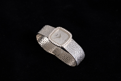Montre bracelet Piaget en or blanc 18 carats avec diamants, 20&egrave;me si&egrave;cle