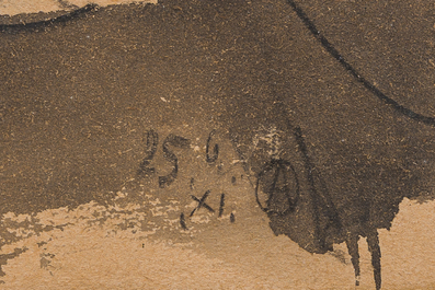 Alfred Ost (1884-1945): Le juge, fusain et aquarelle sur papier, dat&eacute; 25 juin (19)11