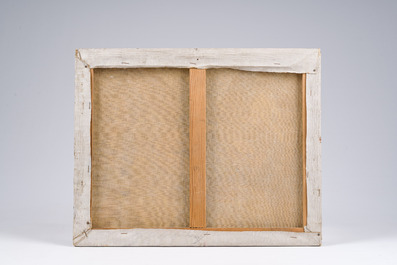 L. Delaunay (20&egrave;me si&egrave;cle): Composition abstraite, huile sur toile