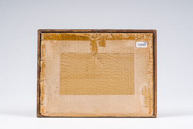 Eug&egrave;ne Verboeckhoven (1798-1881): Chevaux dans un paysage, dessin &agrave; l'encre rehauss&eacute;e, dat&eacute; 1834